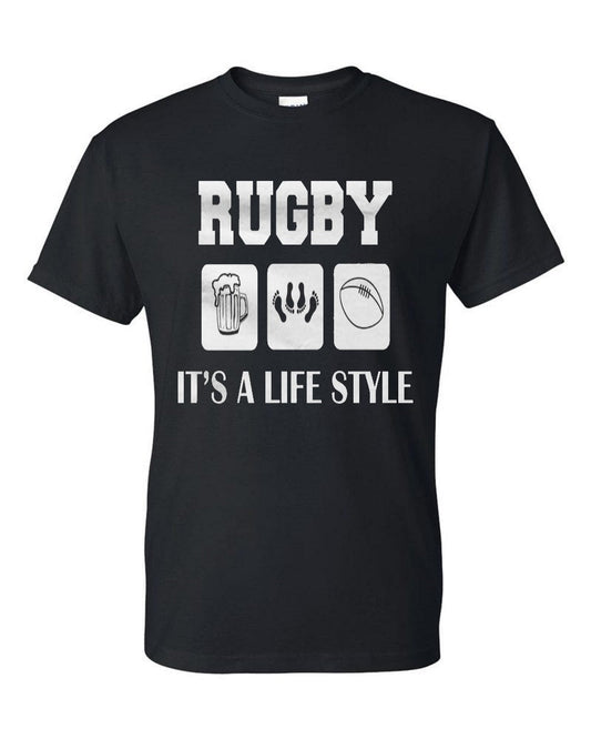 Rugby it's a little style Men's sports t-shirt - Premium t-shirt from MyDesigns - Just $19.95! Shop now at Lees Krazy Teez