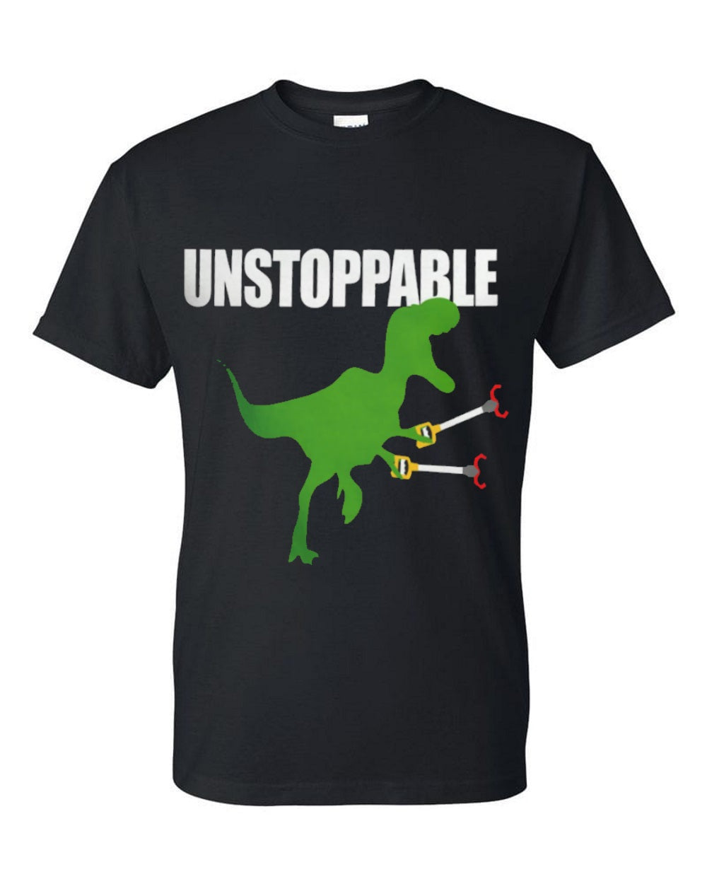 Unstoppable dinosaur Men's guys cotton t-shirt - Premium t-shirt from MyDesigns - Just $19.95! Shop now at Lees Krazy Teez