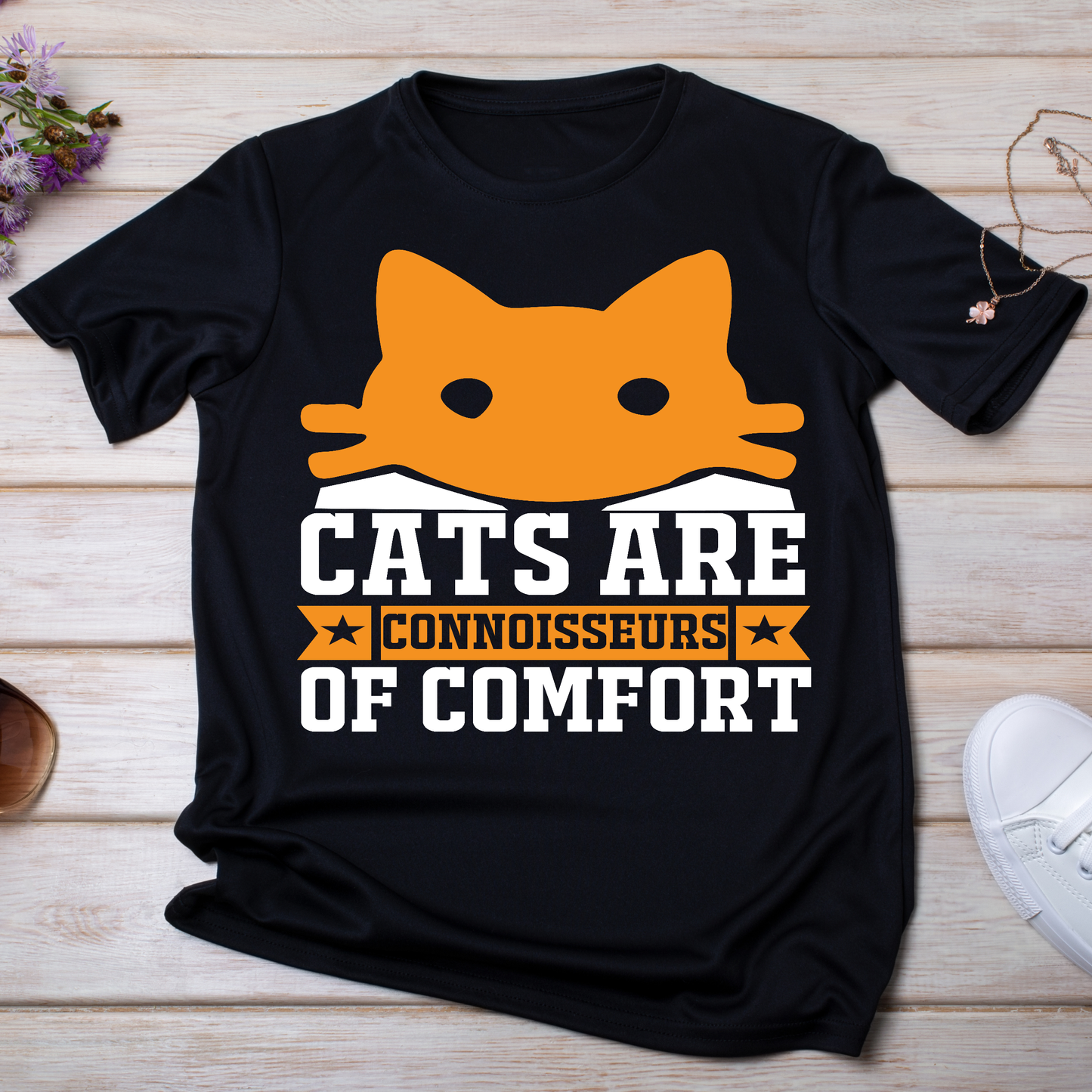 cats are connoisseurs of comfort cat Women's t-shirt - Premium t-shirt from Lees Krazy Teez - Just $19.95! Shop now at Lees Krazy Teez