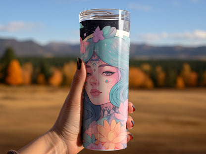 Fortune teller under the stars 20oz skinny tumbler - Premium tumbler from MyDesigns - Just $26.95! Shop now at Lees Krazy Teez