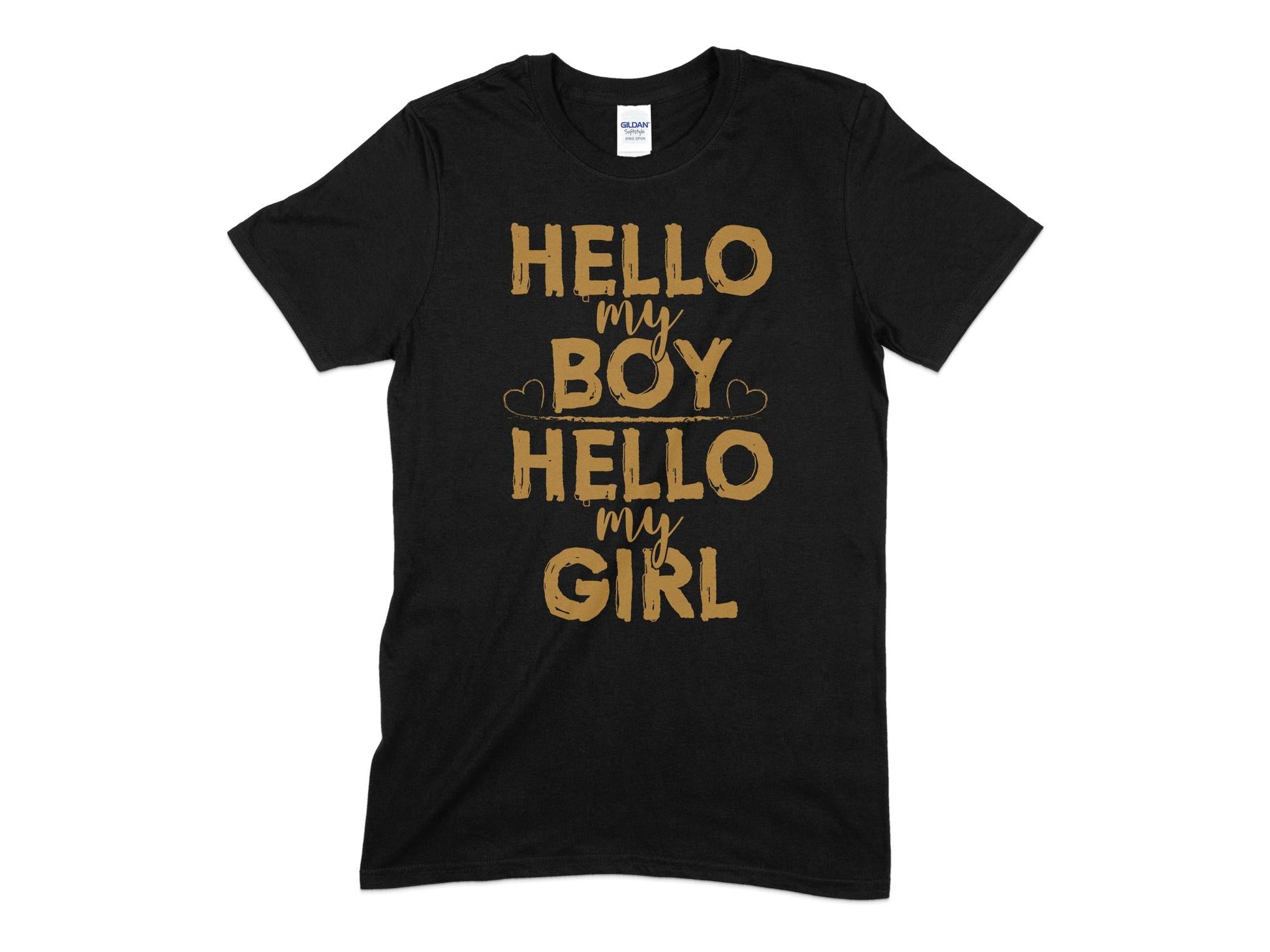 Hello my boy Hello my girl t-shirt - Premium t-shirt from MyDesigns - Just $18.95! Shop now at Lees Krazy Teez