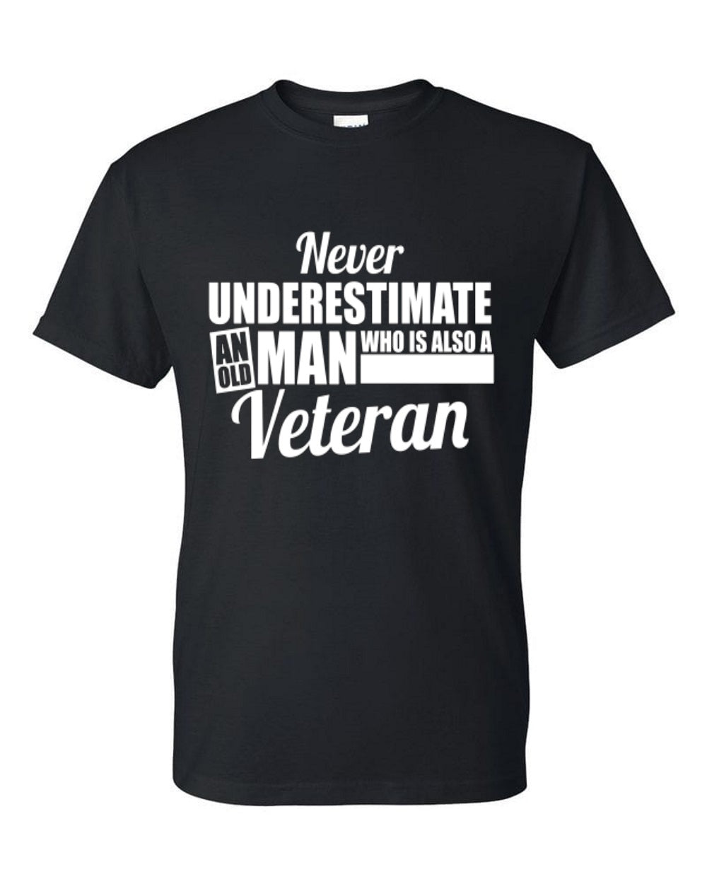 Never underestimate an man who is also a Veteran - Premium t-shirt from MyDesigns - Just $19.95! Shop now at Lees Krazy Teez