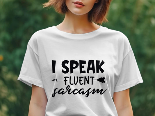 i speak fluent sarcasm Women's awesome t-shirt - Premium t-shirt from MyDesigns - Just $19.95! Shop now at Lees Krazy Teez