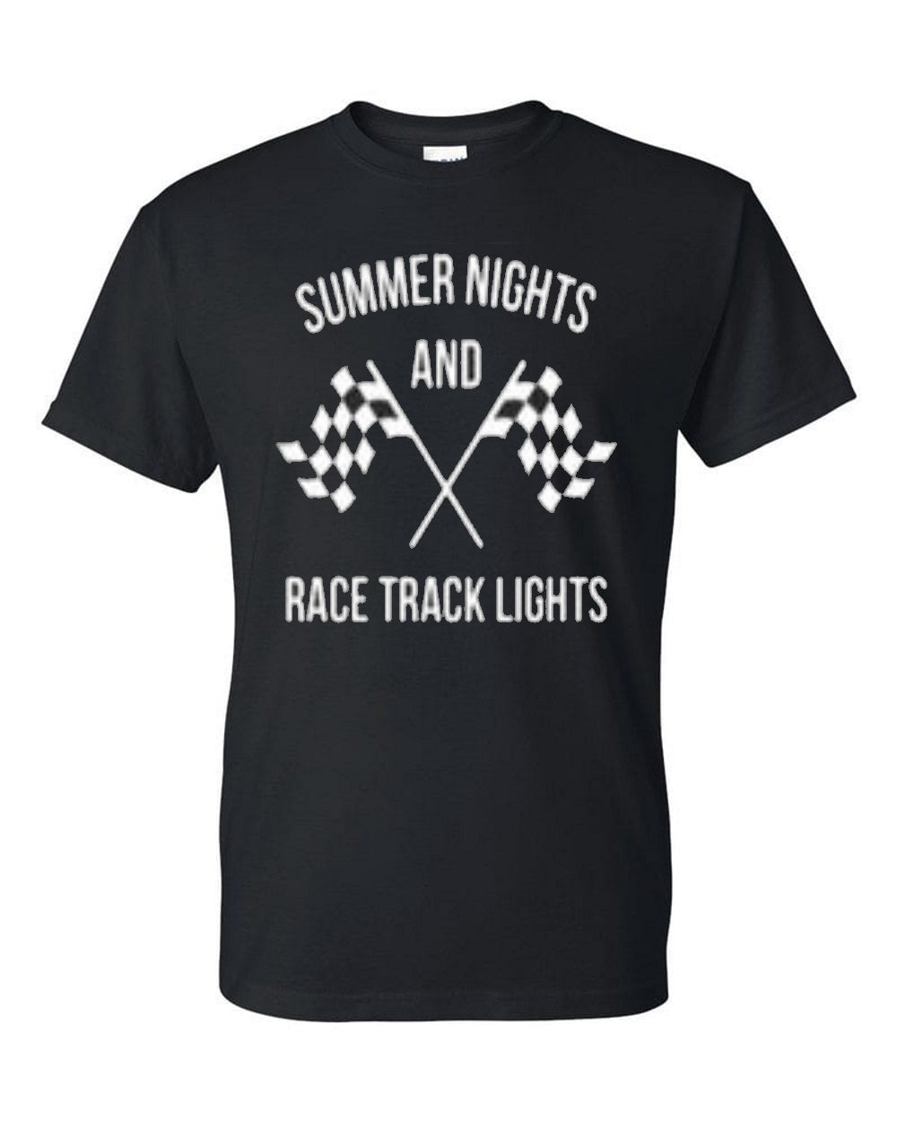 Summer nights and race track lights t-shirt - Premium t-shirt from MyDesigns - Just $19.95! Shop now at Lees Krazy Teez