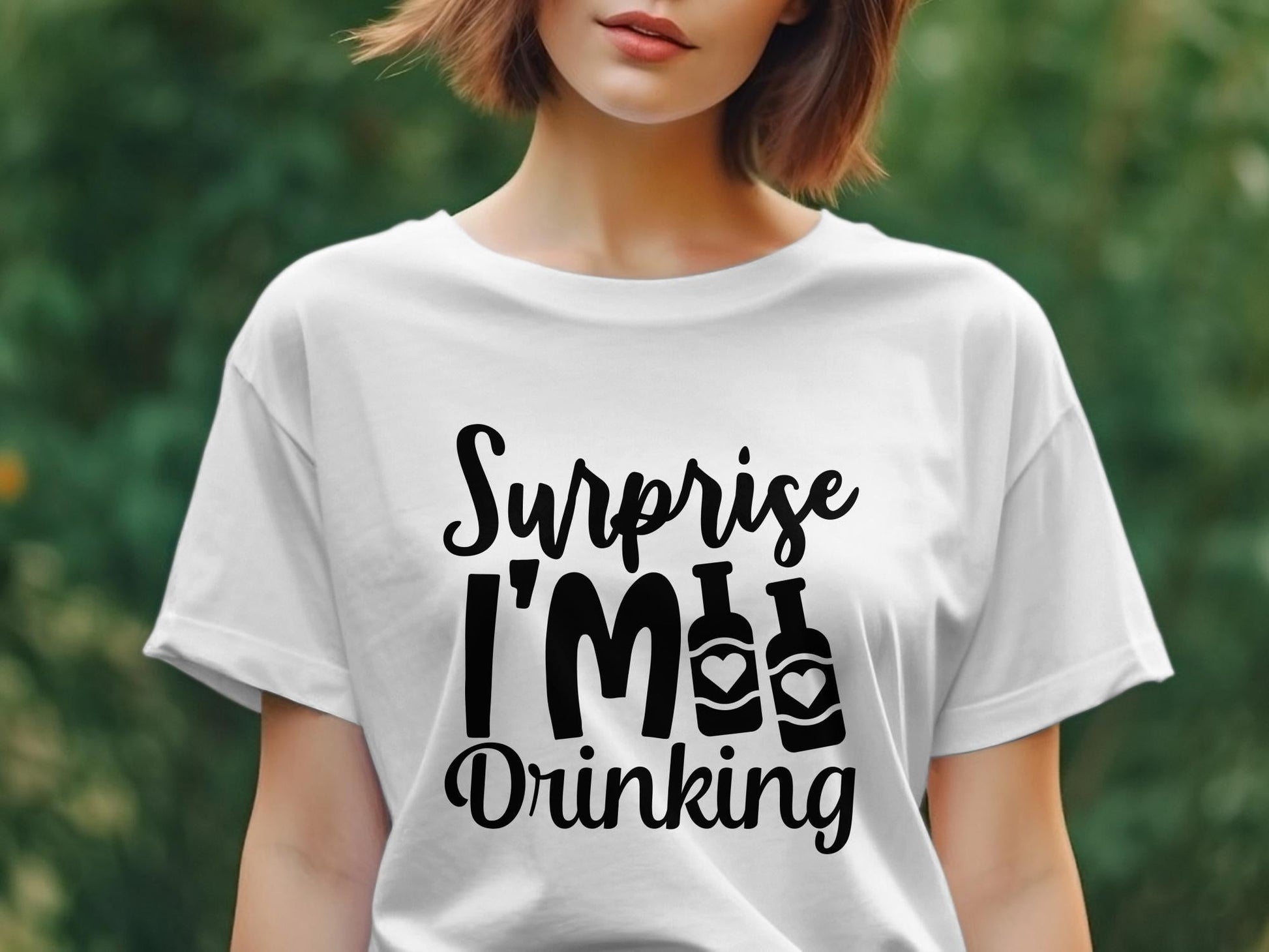 surprise i'm drinking Women's awesome tee - Premium t-shirt from MyDesigns - Just $19.95! Shop now at Lees Krazy Teez
