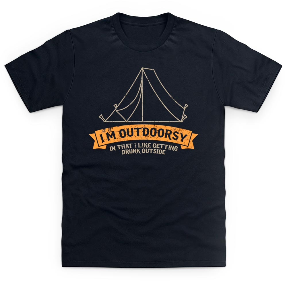 Outdoorsy in trust awesome mens cool T Shirt - Premium t-shirt from MyDesigns - Just $19.95! Shop now at Lees Krazy Teez