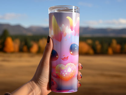 Cute monster demon tumbler wrap 20oz skinny tumbler - Premium tumbler from MyDesigns - Just $26.95! Shop now at Lees Krazy Teez