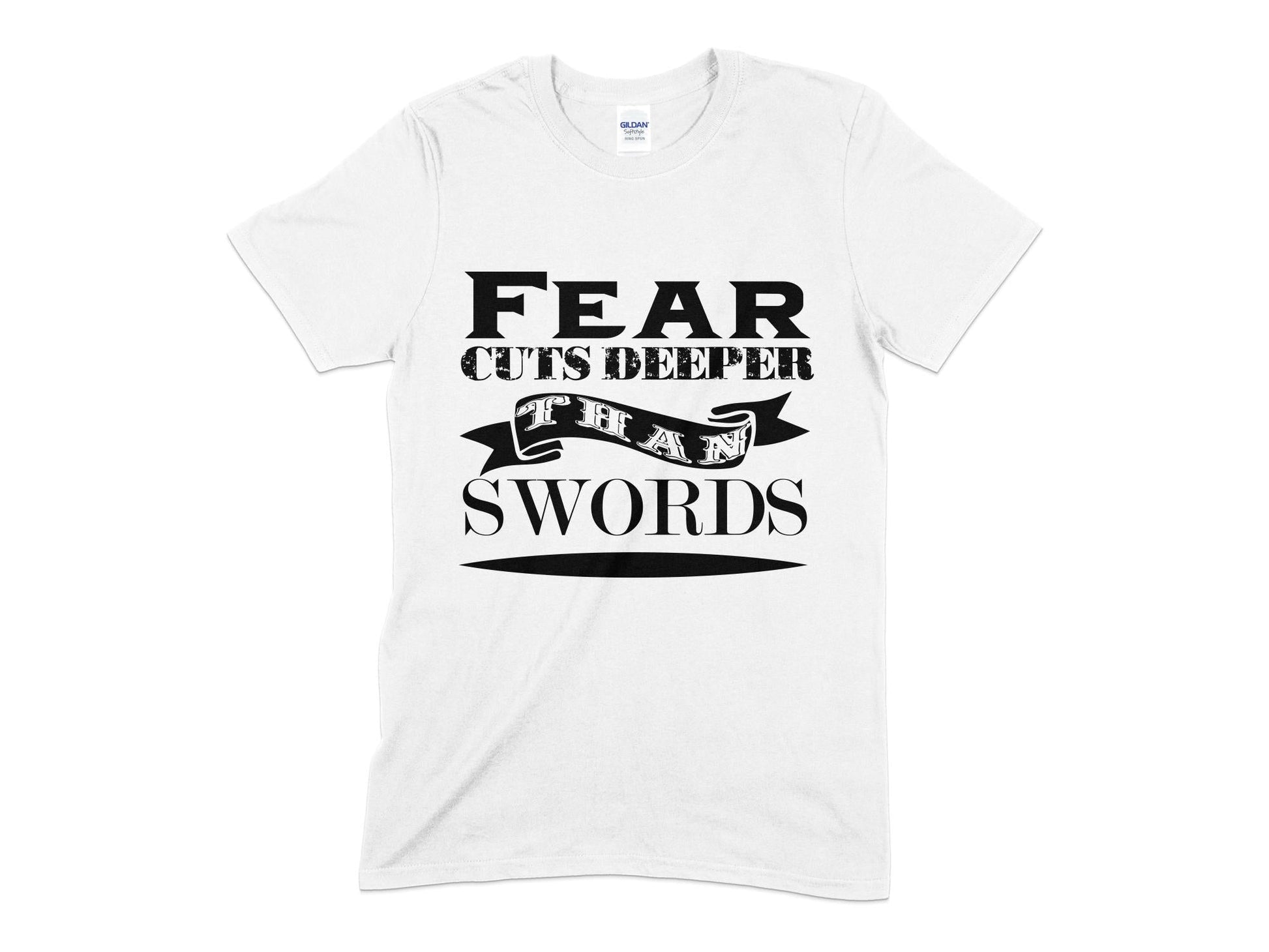 Fear cuts deeper than swords Unisex t-shirt - Premium t-shirt from MyDesigns - Just $19.95! Shop now at Lees Krazy Teez