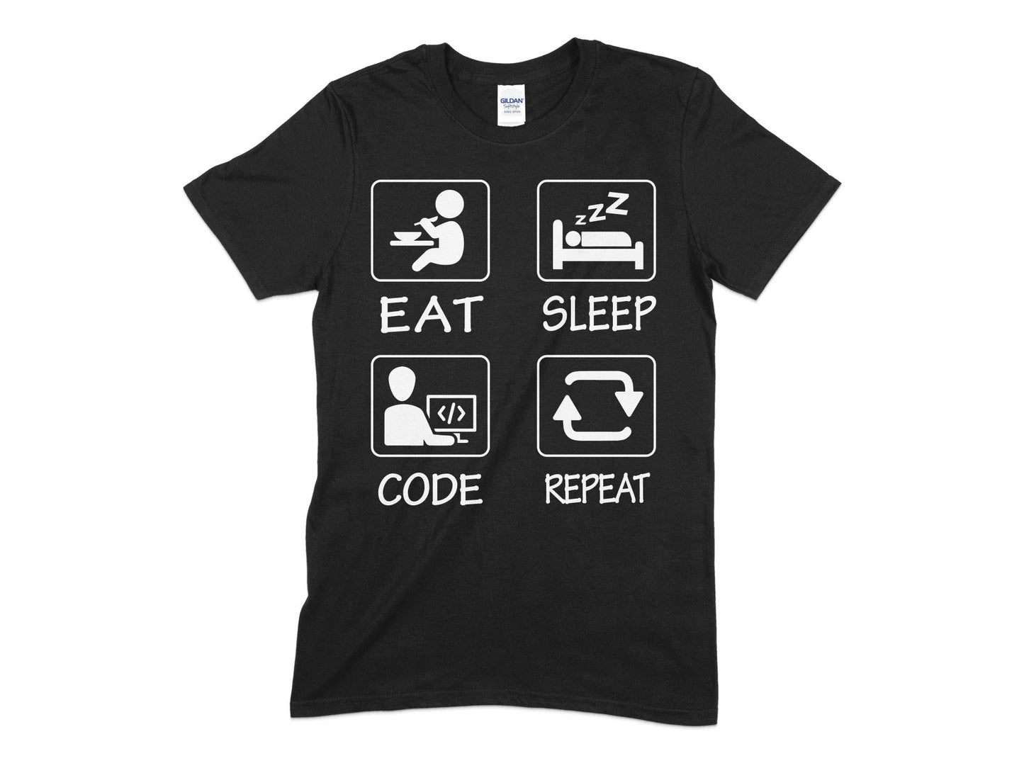 Eat sleep code repeat t-shirt - Premium t-shirt from MyDesigns - Just $17.95! Shop now at Lees Krazy Teez