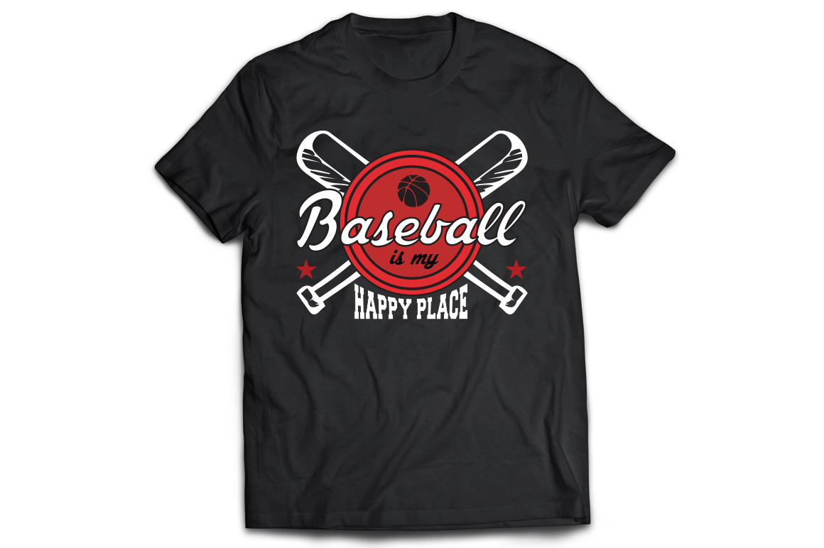 Baseball happy place tee shirt - Premium t-shirt from MyDesigns - Just $21.95! Shop now at Lees Krazy Teez