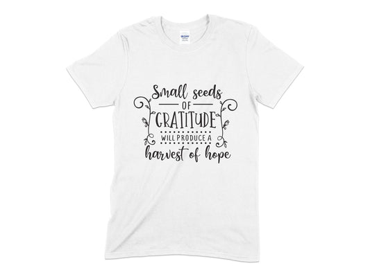 Small Seeds of Gratitude t-shirt - Premium t-shirt from MyDesigns - Just $19.95! Shop now at Lees Krazy Teez