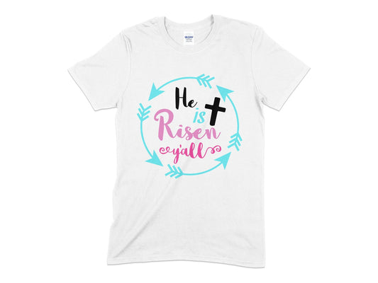 He Is Risen Yall t-shirt - Premium t-shirt from MyDesigns - Just $19.95! Shop now at Lees Krazy Teez