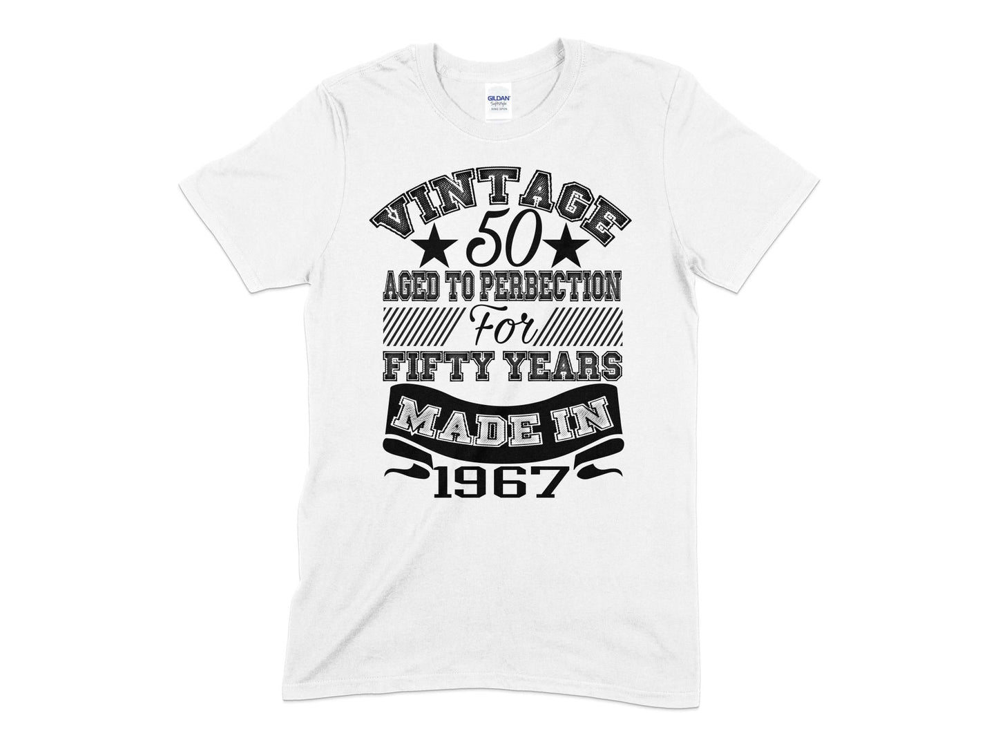 Vintage 50 aged to perbection for fifty years made in 1967 Unisex t-shirt - Premium t-shirt from MyDesigns - Just $18.95! Shop now at Lees Krazy Teez