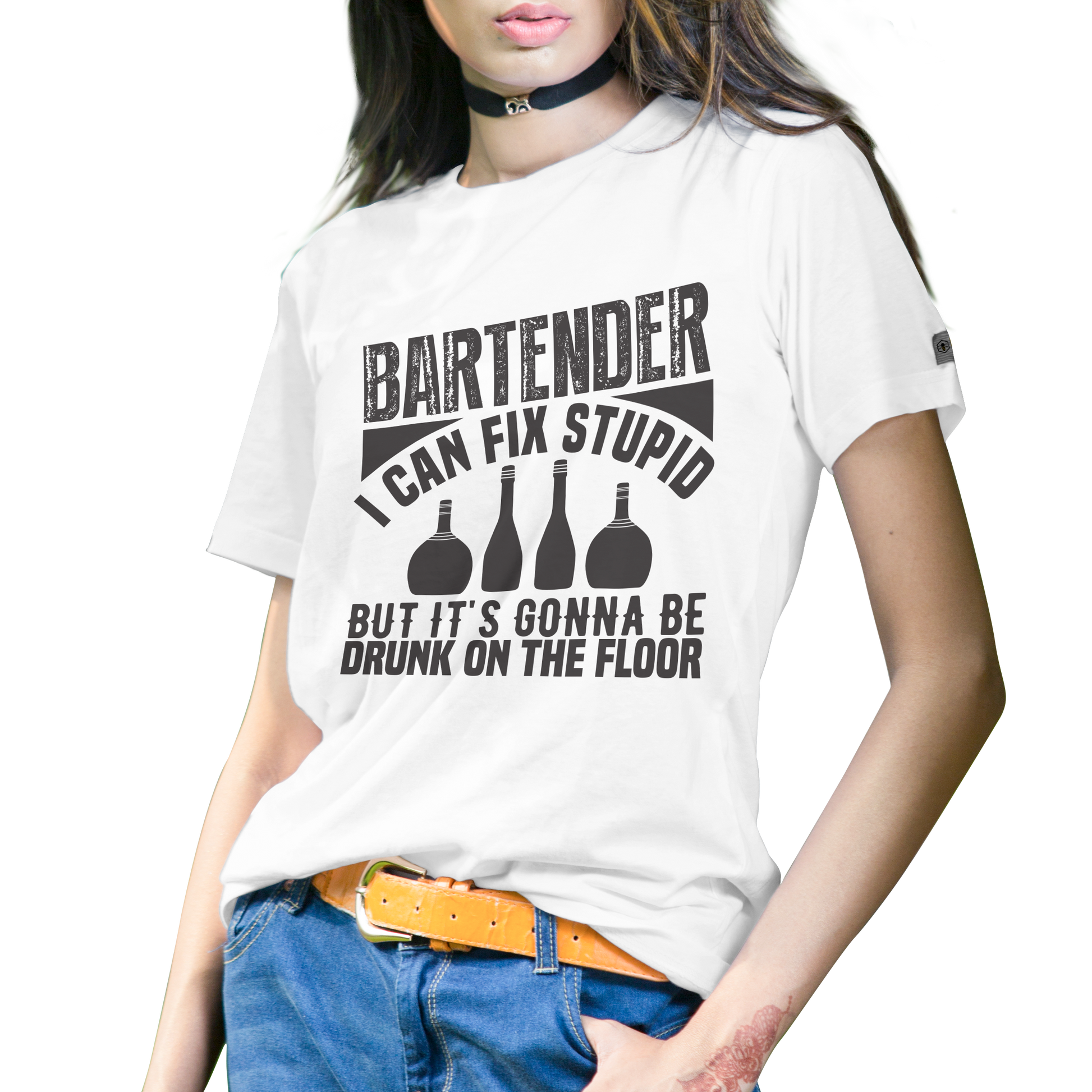 Bartender i can fix stupid Women's drinking t-shirt - Premium t-shirt from MyDesigns - Just $19.95! Shop now at Lees Krazy Teez
