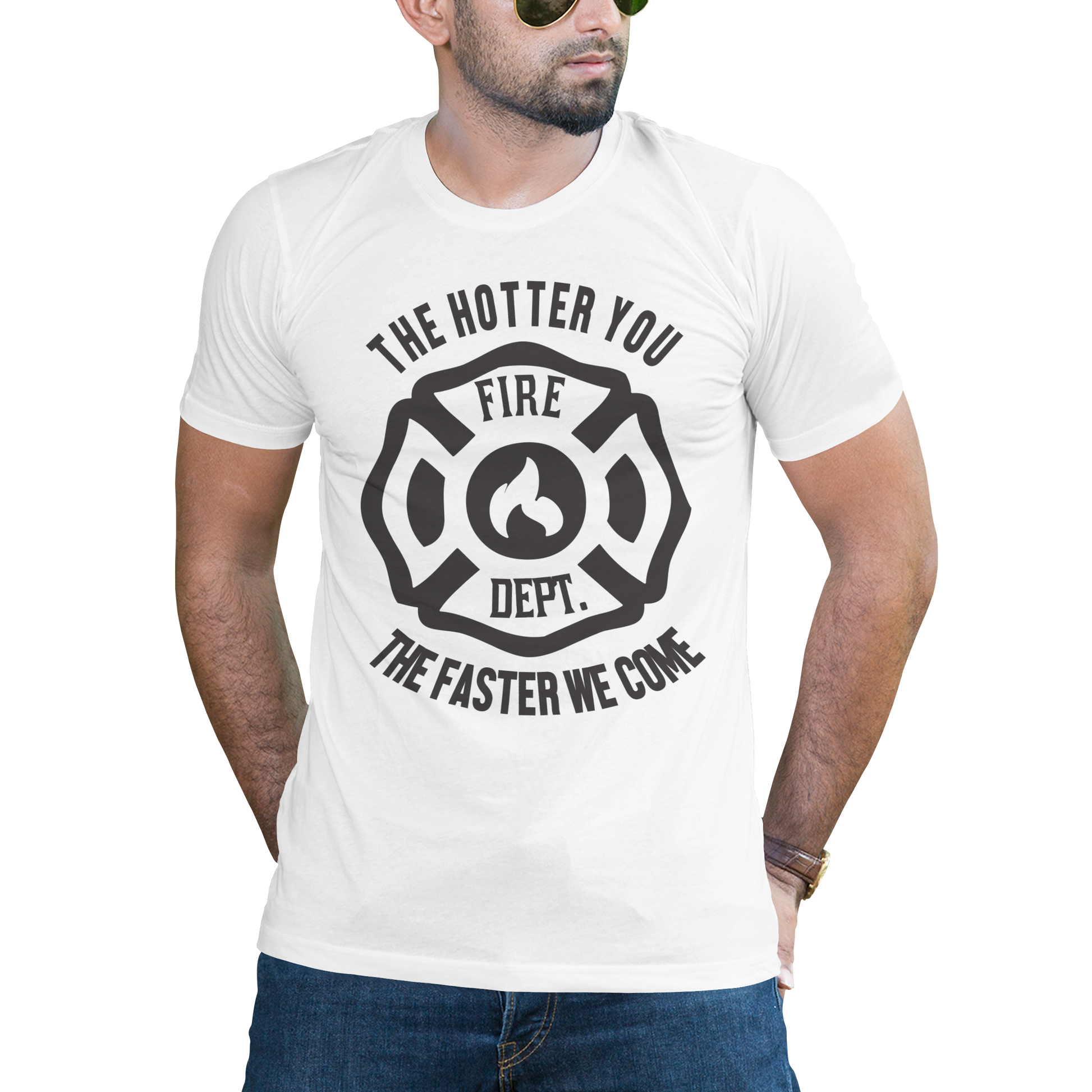 The hotter you fire dept the faster we come t-shirt - Premium t-shirt from MyDesigns - Just $19.95! Shop now at Lees Krazy Teez