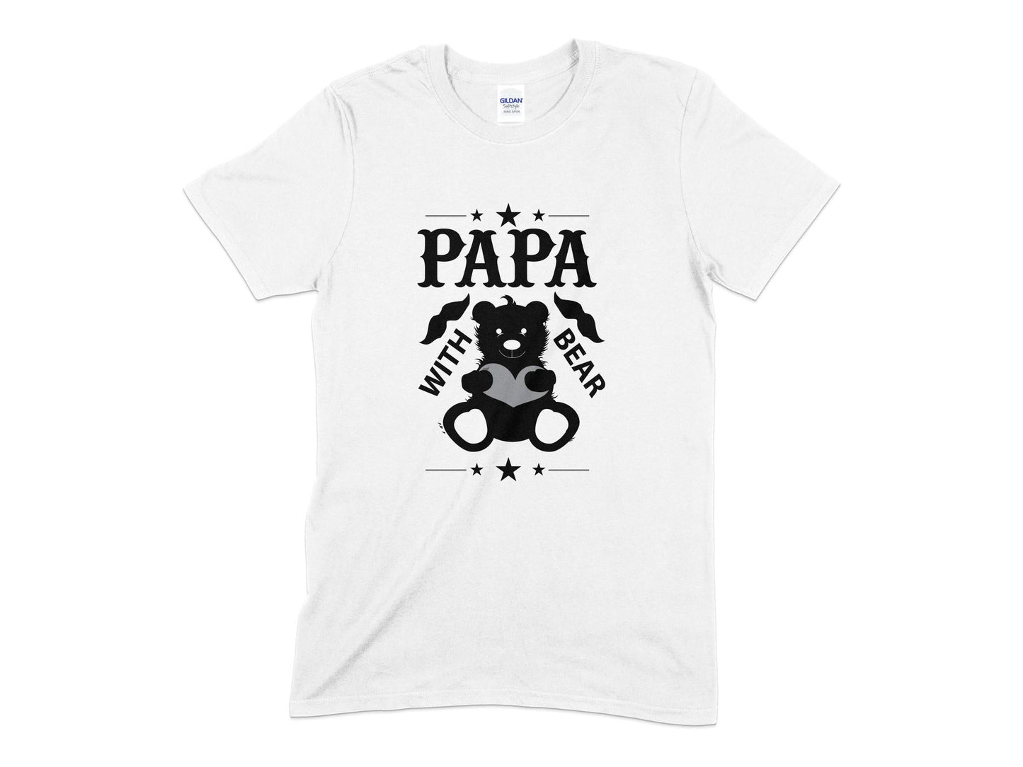 Papa with bear Men's t-shirt - Premium t-shirt from MyDesigns - Just $19.95! Shop now at Lees Krazy Teez