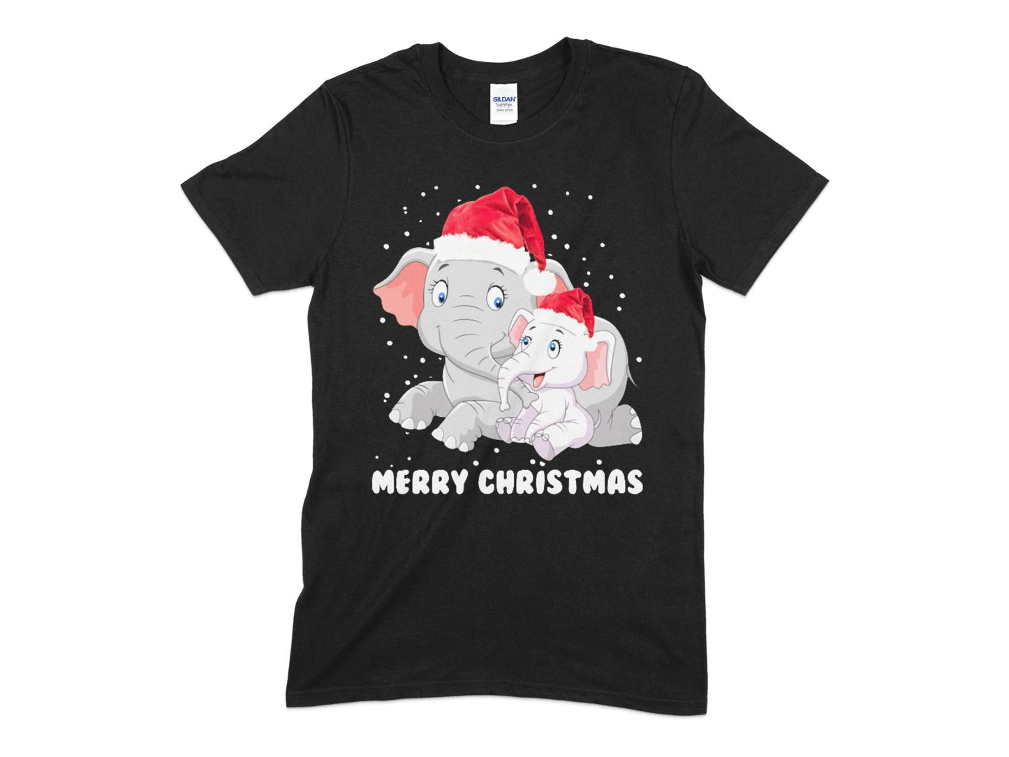 Merry Christmas elephant and baby elephant Mens Women's t-shirt - Premium t-shirt from MyDesigns - Just $19.95! Shop now at Lees Krazy Teez