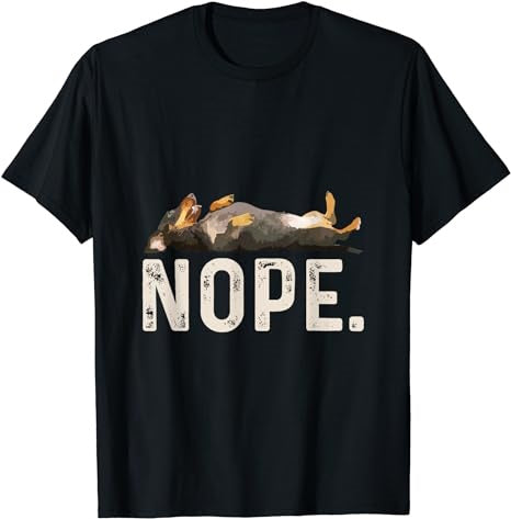 Nope Lazy Dachshund T-Shirt - Premium t-shirt from MyDesigns - Just $16.95! Shop now at Lees Krazy Teez