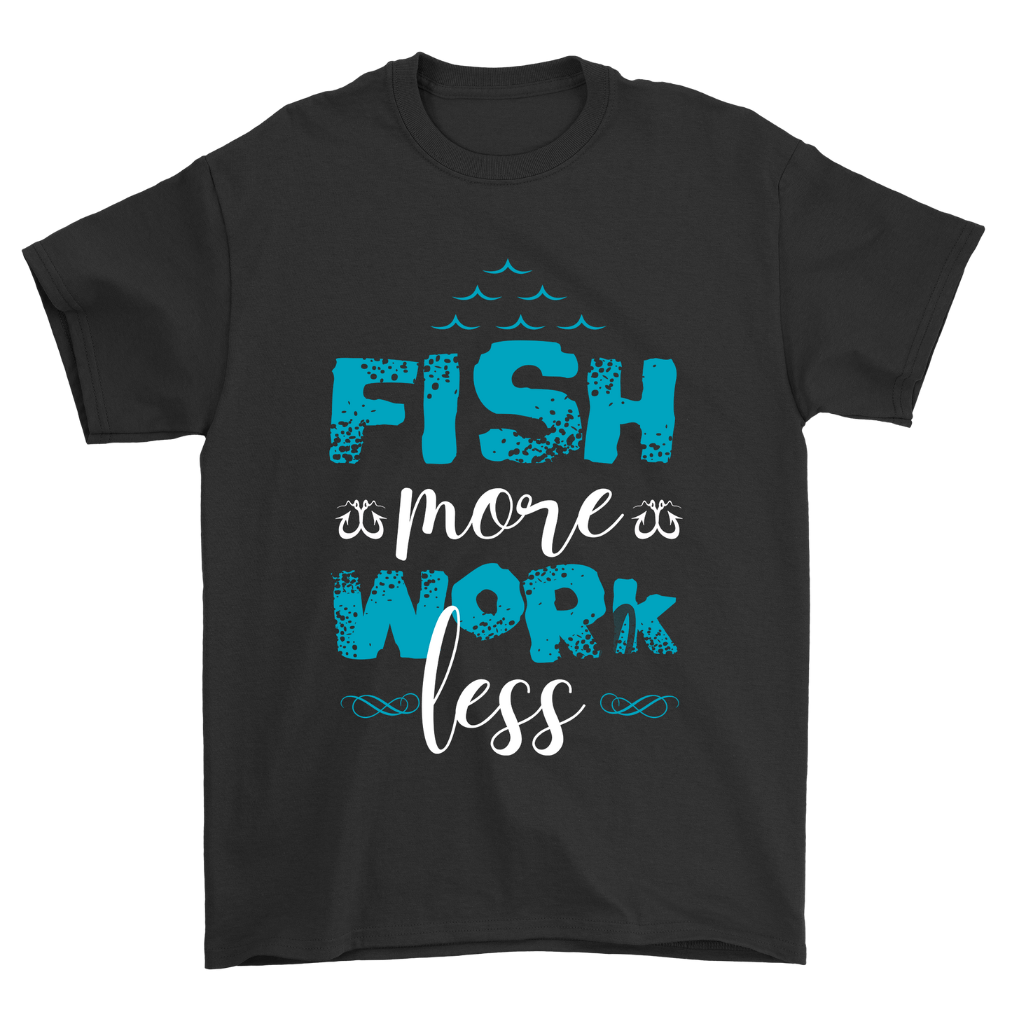 Fish More Work Less fishing Men's t-shirt - Premium t-shirt from MyDesigns - Just $19.95! Shop now at Lees Krazy Teez