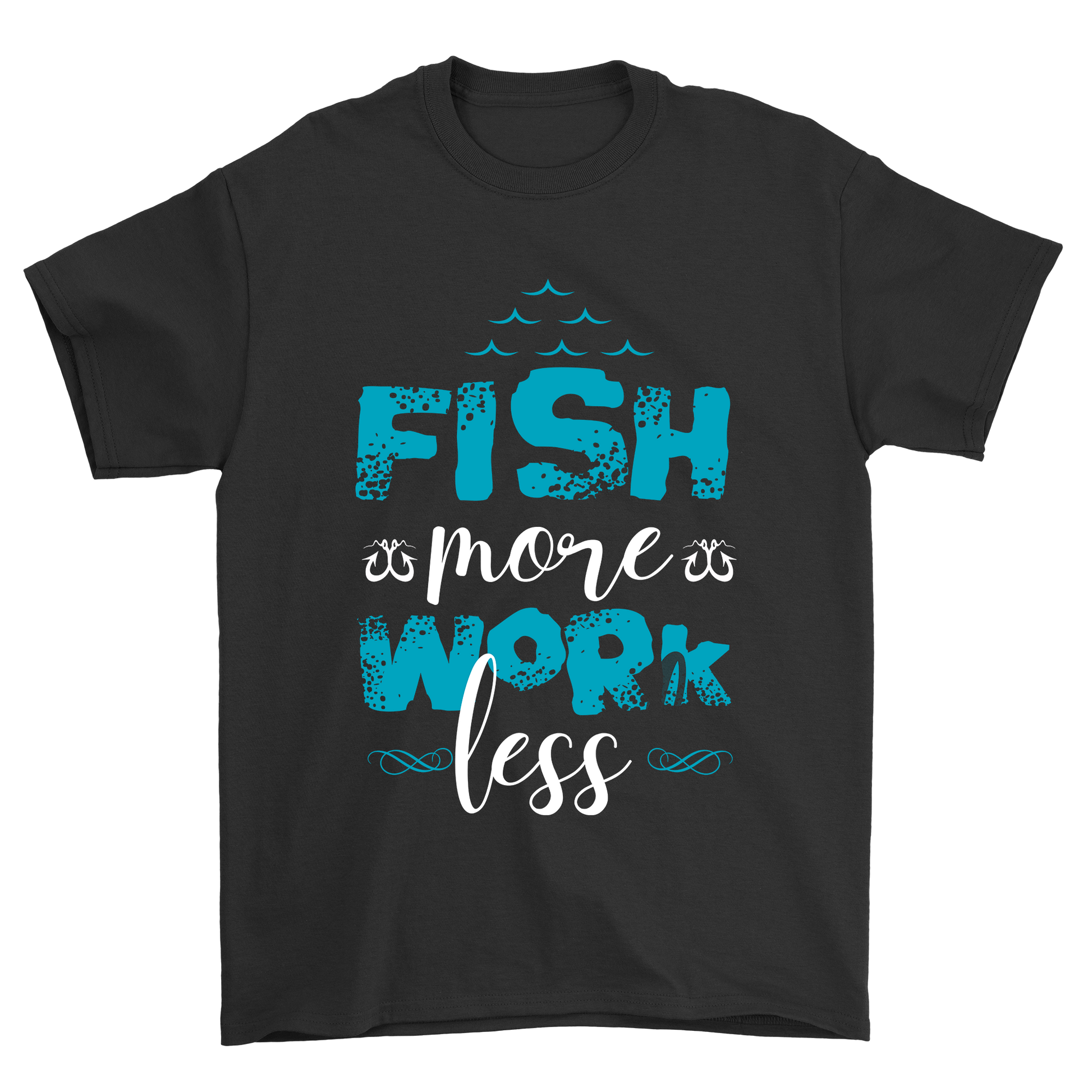 Fish More Work Less fishing Men's t-shirt - Premium t-shirt from MyDesigns - Just $19.95! Shop now at Lees Krazy Teez