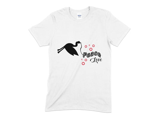 peace love bird Unisex Men's Women's t-shirt - Premium t-shirt from MyDesigns - Just $19.95! Shop now at Lees Krazy Teez