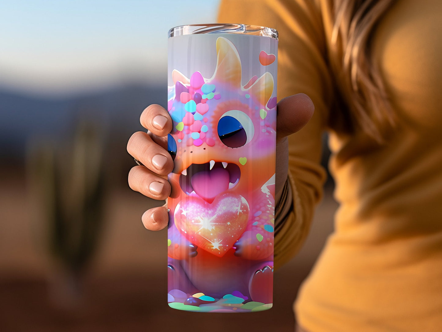 Cute monster tumbler wrap 20oz skinny tumbler - Premium tumbler from MyDesigns - Just $26.95! Shop now at Lees Krazy Teez