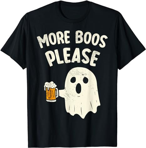 Retro More Boos Please Ghost Beer Halloween Costume Men Boys T-Shirt - Premium t-shirt from MyDesigns - Just $19.95! Shop now at Lees Krazy Teez
