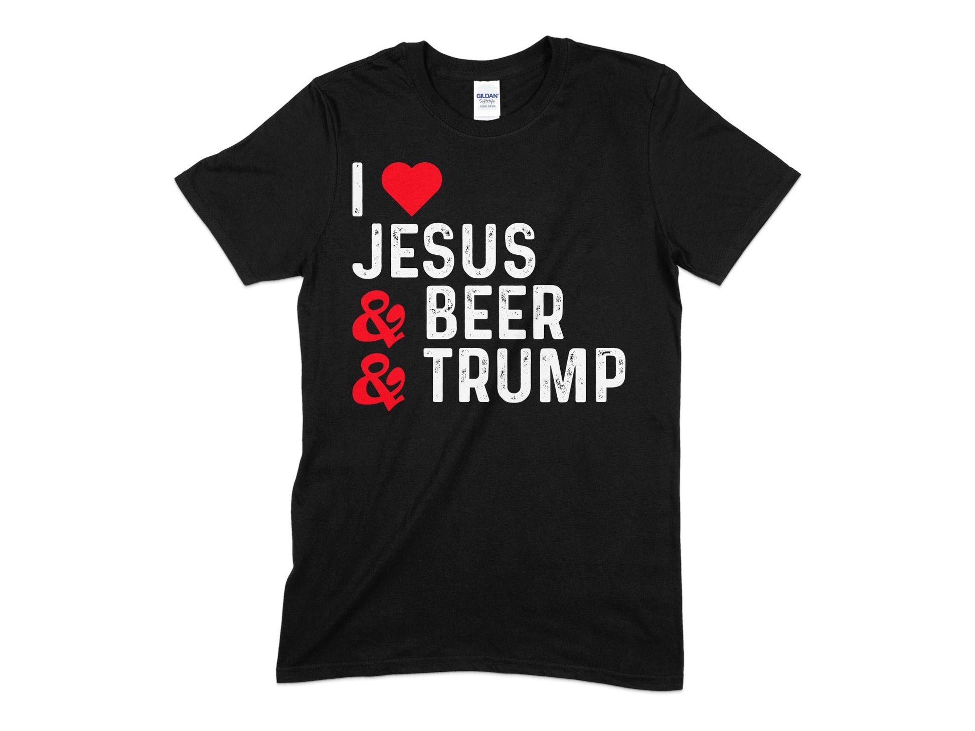 I love Jesus beer trump unisex mens womens t-shirt - Premium t-shirt from MyDesigns - Just $19.95! Shop now at Lees Krazy Teez