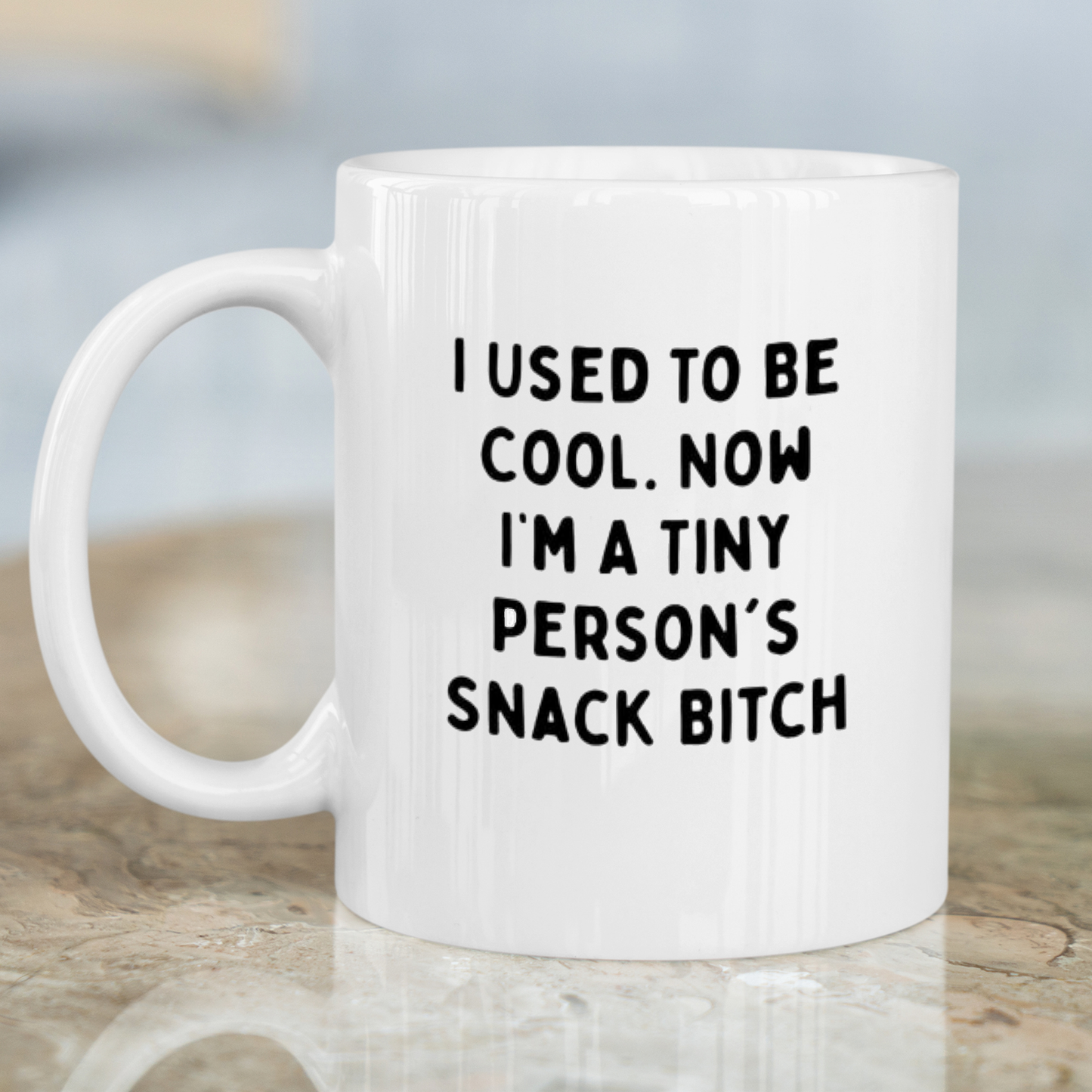 I used to be cool now I'm a tiny Person's snack bitch Mug - Premium mugs from MyDesigns - Just $19.95! Shop now at Lees Krazy Teez