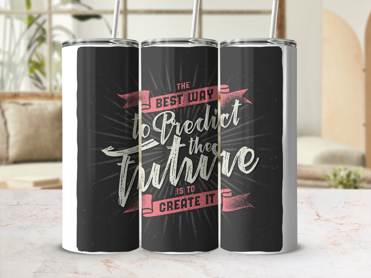 The best way to predict the future 20oz skinny tumbler - Premium tumbler from MyDesigns - Just $26.95! Shop now at Lees Krazy Teez