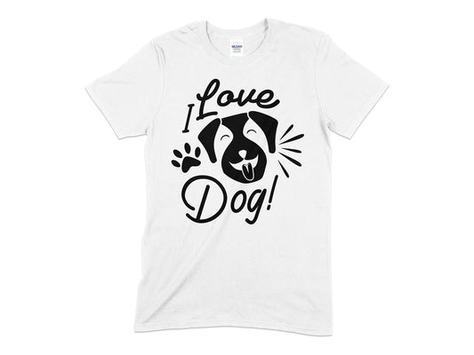 I Love Dog animal unisex t-shirt - Premium t-shirt from MyDesigns - Just $19.95! Shop now at Lees Krazy Teez