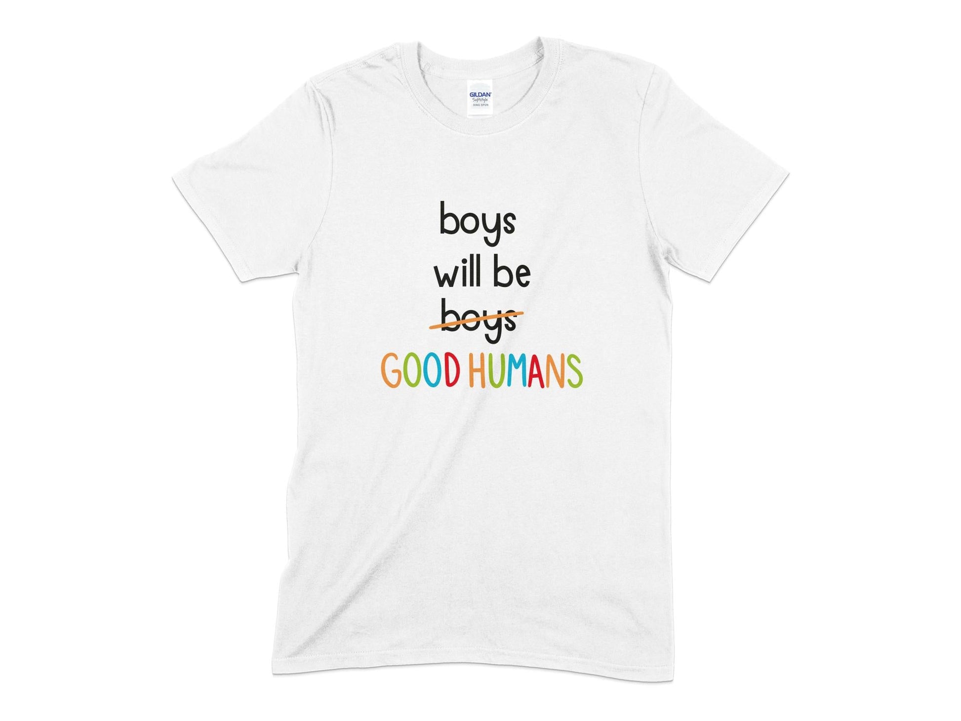Boys will be good humans lgbtq t-shirt - Premium t-shirt from MyDesigns - Just $19.95! Shop now at Lees Krazy Teez