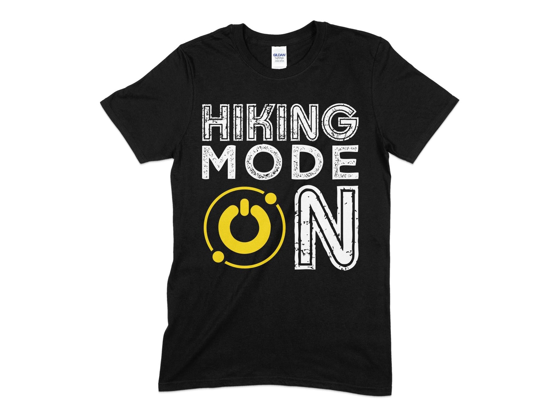 Hiking mode on hiking mens t-shirt - Premium t-shirt from MyDesigns - Just $19.95! Shop now at Lees Krazy Teez