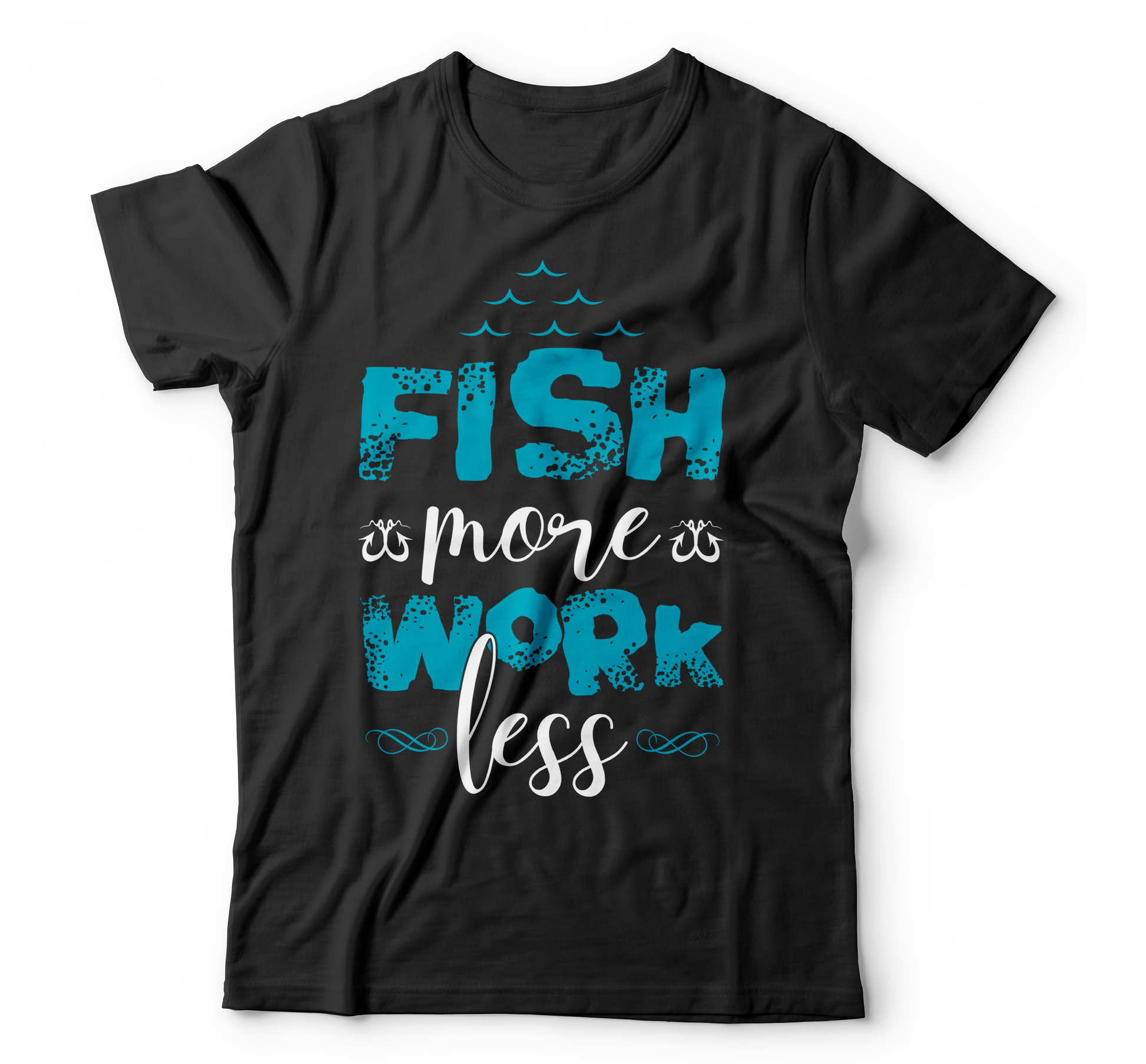 fish more work less t-shirt - Premium t-shirt from MyDesigns - Just $21.95! Shop now at Lees Krazy Teez