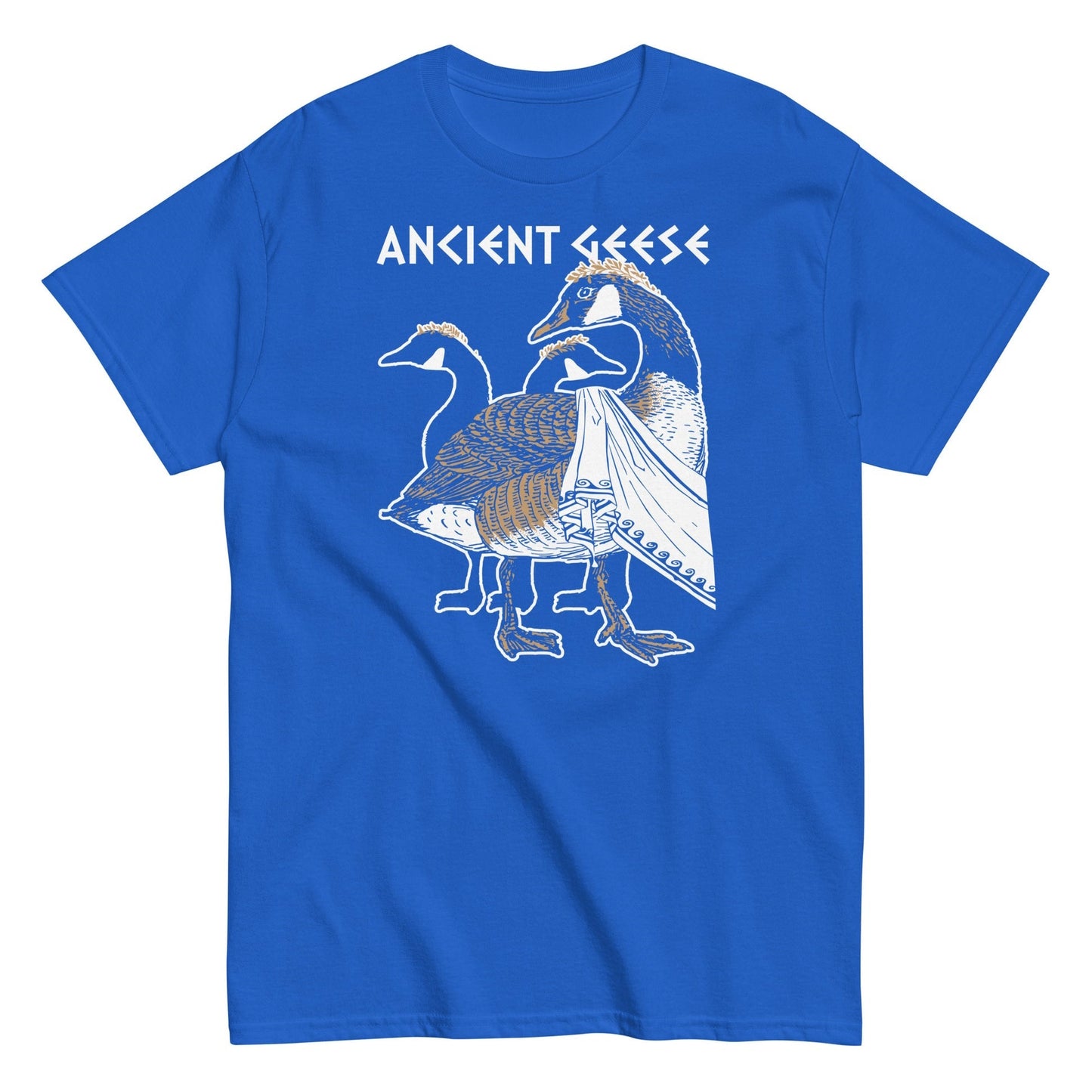 Ancient geese funny hilarious unisex t-shirt - Premium t-shirt from MyDesigns - Just $19.95! Shop now at Lees Krazy Teez