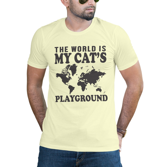 The world is my cats playground t-shirt - Premium t-shirt from MyDesigns - Just $16.95! Shop now at Lees Krazy Teez