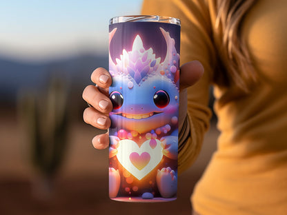 Cute glowing monster tumbler wrap 20oz skinny tumbler - Premium tumbler from MyDesigns - Just $26.95! Shop now at Lees Krazy Teez