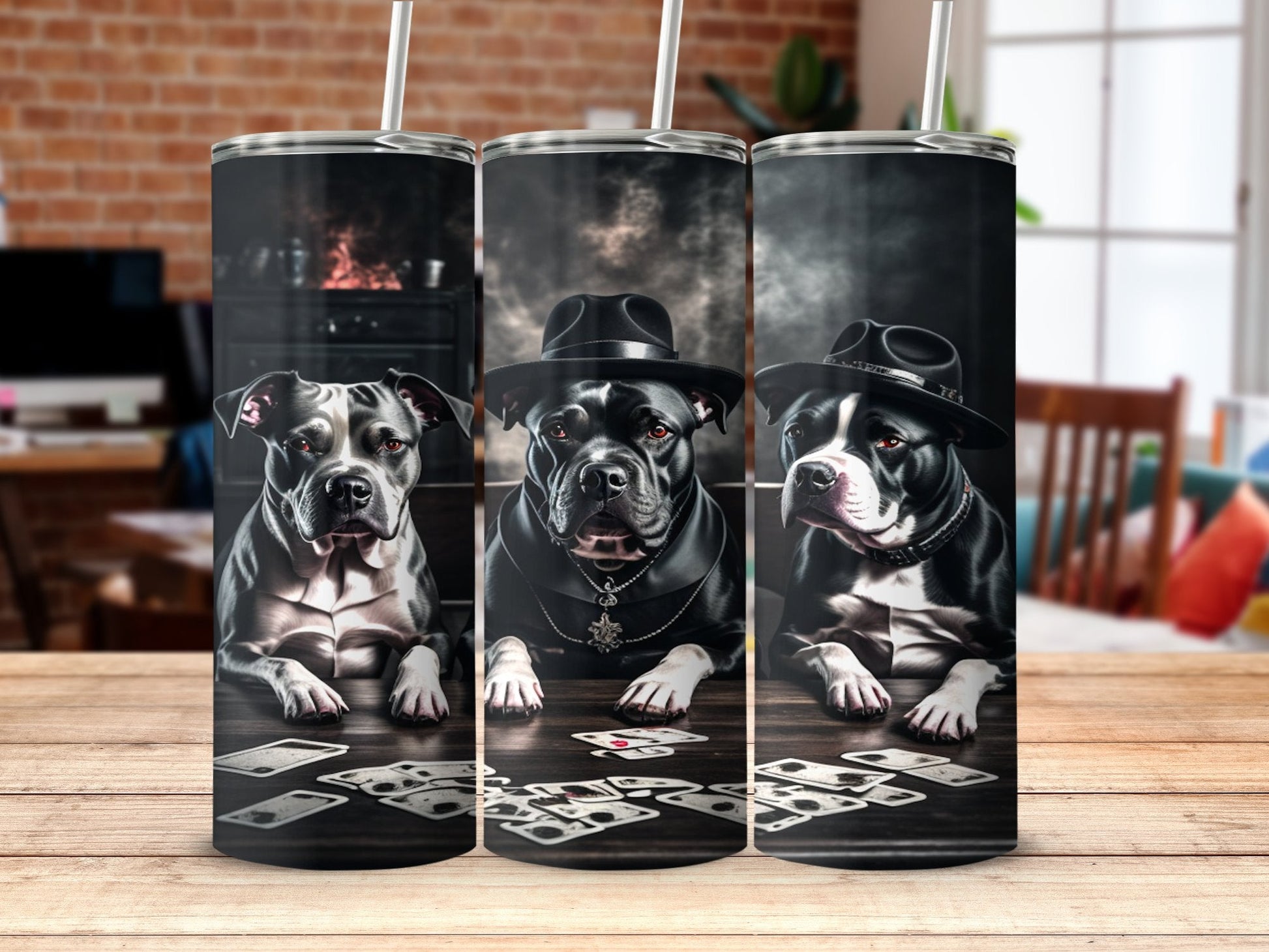 3d cowboy dog tumbler 20oz skinny tumbler - Premium tumbler from MyDesigns - Just $26.95! Shop now at Lees Krazy Teez