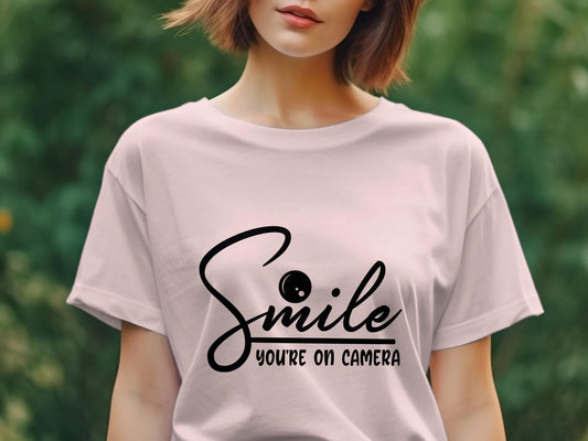 smile you're on camera awesome Women's t-shirt - Premium t-shirt from MyDesigns - Just $19.95! Shop now at Lees Krazy Teez