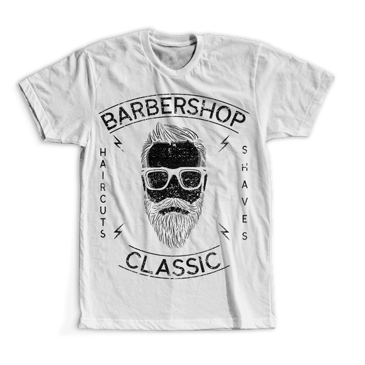 Barbershop haircuts shaves classic t-shirt - Premium t-shirt from MyDesigns - Just $19.95! Shop now at Lees Krazy Teez