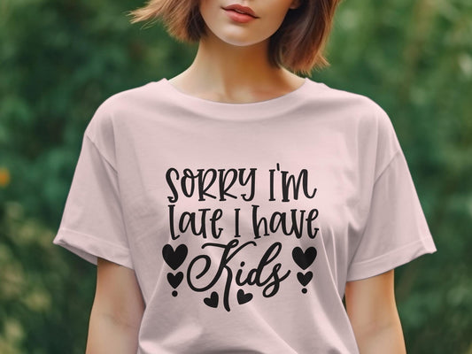 Sorry I'm Late I have Kids awesome Women's t-shirt - Premium t-shirt from MyDesigns - Just $19.95! Shop now at Lees Krazy Teez