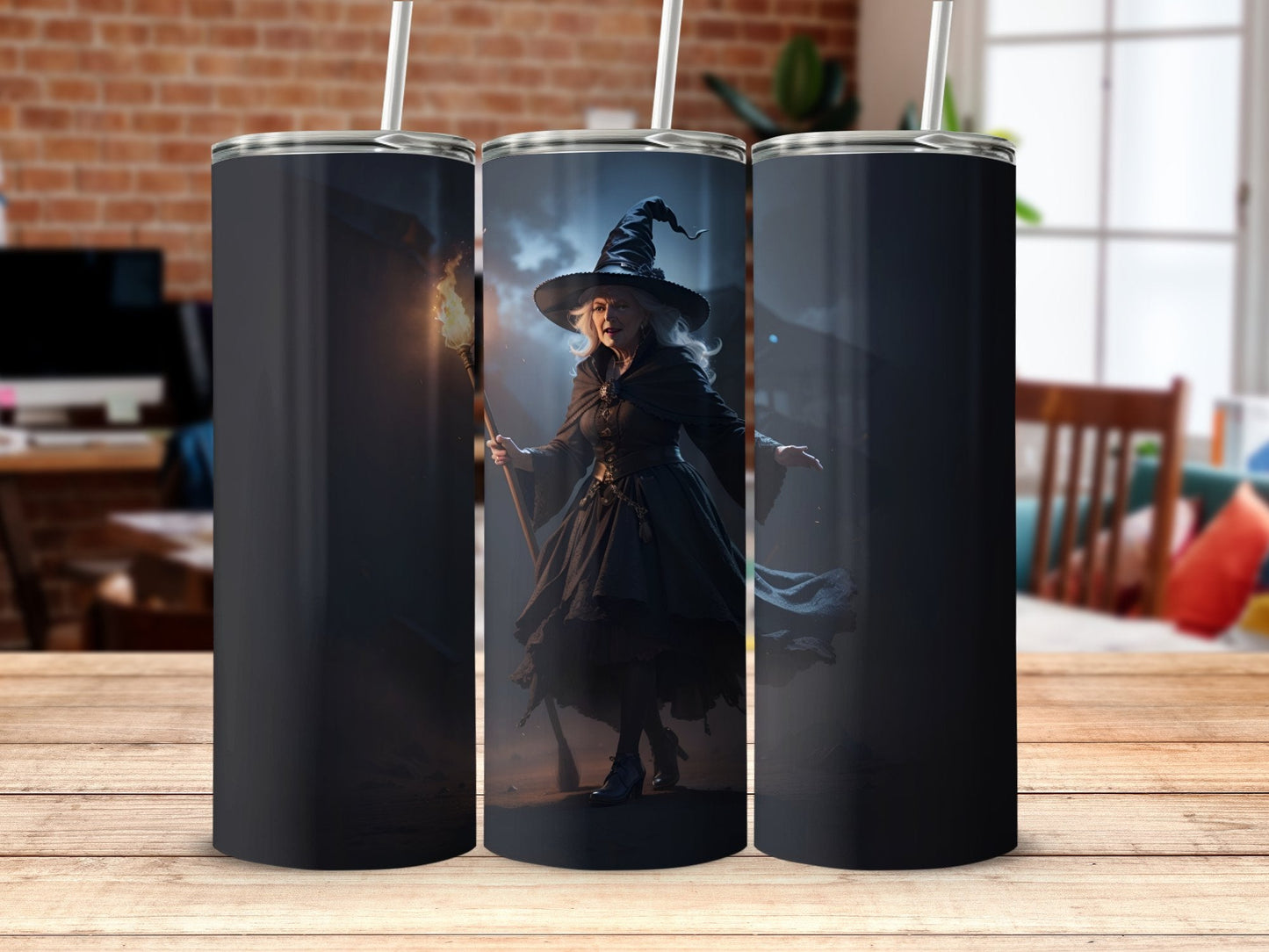 Night witch Halloween horror 20oz tumbler - 20oz skinny sublimation tumbler - Premium tumbler from MyDesigns - Just $29.95! Shop now at Lees Krazy Teez