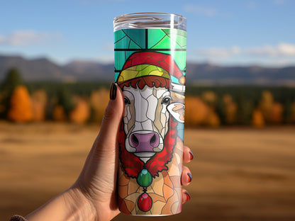 Cattle christmas skinny awesome 20oz tumbler - Premium tumbler from MyDesigns - Just $26.95! Shop now at Lees Krazy Teez