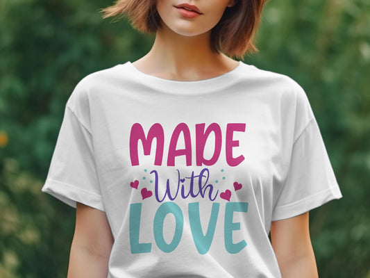 made with love Women's t-shirt - Premium t-shirt from MyDesigns - Just $19.95! Shop now at Lees Krazy Teez