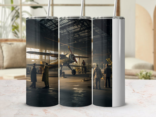 3d ww2 plane 20oz skinny tumbler wrap - Premium tumbler from MyDesigns - Just $29.95! Shop now at Lees Krazy Teez