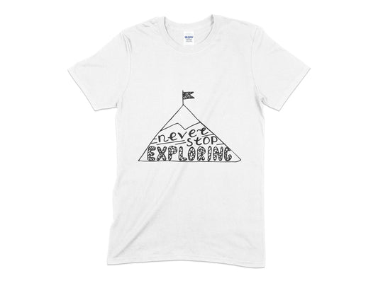 Never stop exploring t-shirt - Premium t-shirt from MyDesigns - Just $19.95! Shop now at Lees Krazy Teez