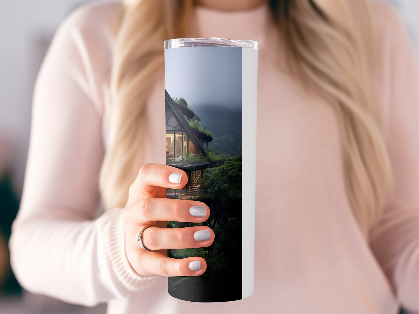 The hood ski adnormal home architectural 20oz skinny tumbler - Premium tumbler from MyDesigns - Just $29.95! Shop now at Lees Krazy Teez