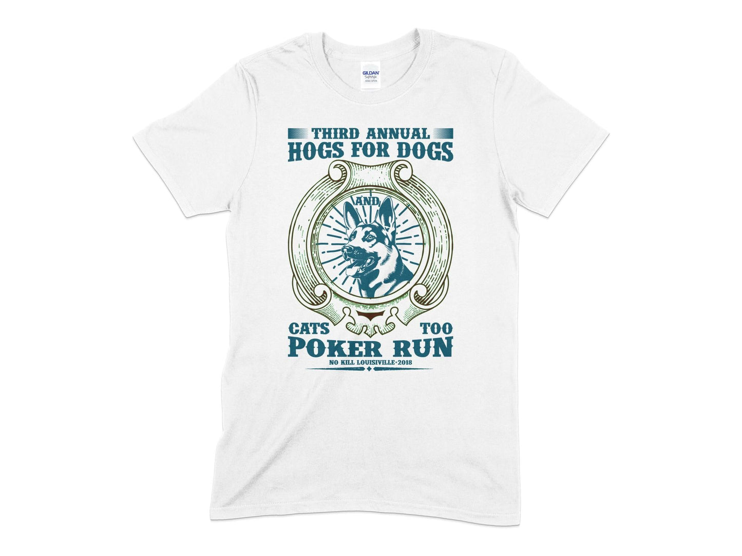 Third annual hogs for dogs poker run Unisex t-shirt - Premium t-shirt from MyDesigns - Just $18.95! Shop now at Lees Krazy Teez