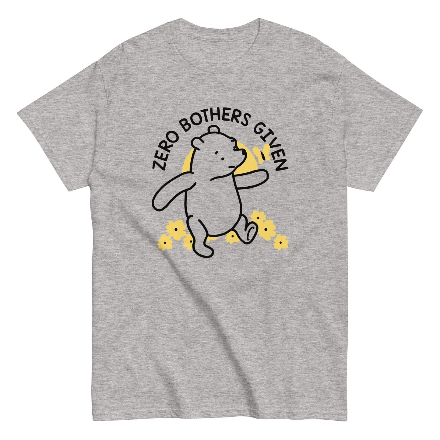Zero bothers given bear funny unisex t-shirt - Premium t-shirt from MyDesigns - Just $19.95! Shop now at Lees Krazy Teez