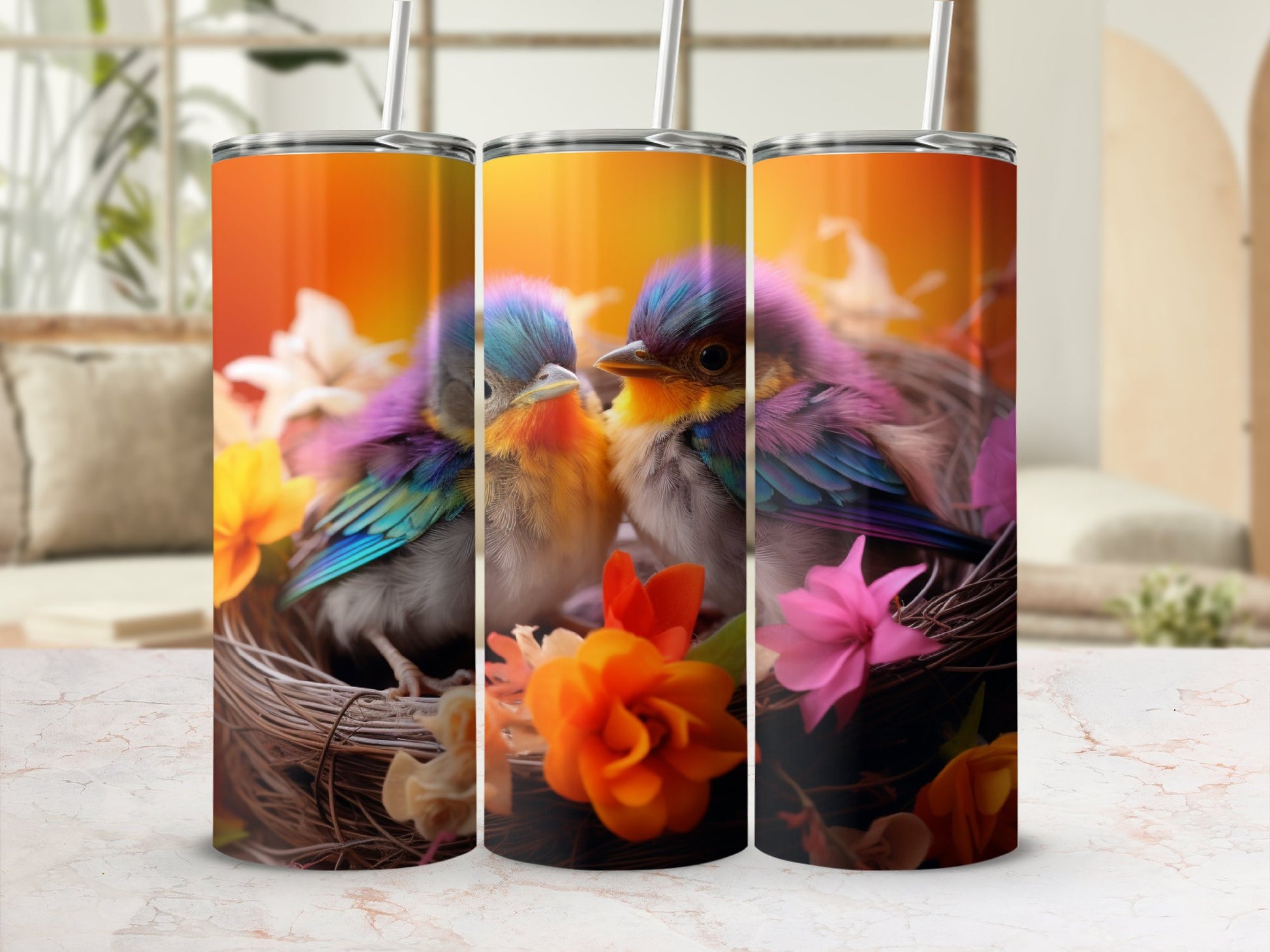 Baby Birds In A Nest 20 Oz 20oz skinny tumbler - Premium tumbler from MyDesigns - Just $29.95! Shop now at Lees Krazy Teez